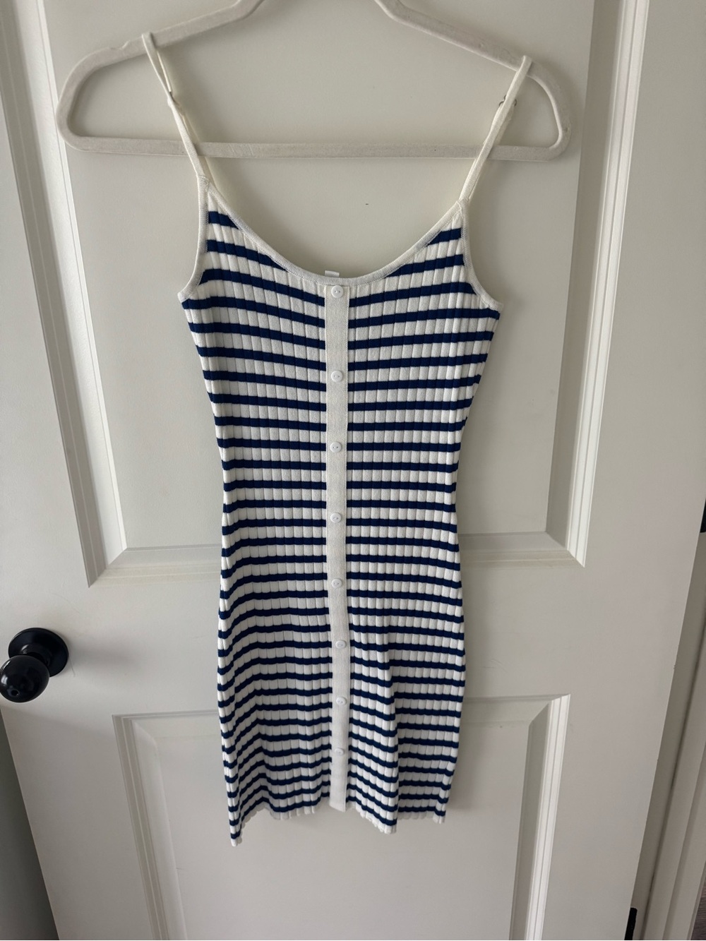 Women’s Navy and White Striped Dress